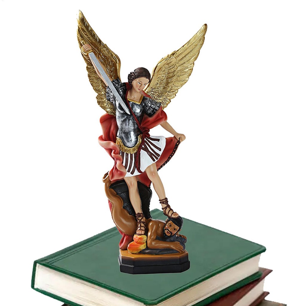 รูปปั้น San Miguel Arcangel St. Michael San Miguel Arcangel รูปปั้นสี San Miguel Arcangel รูปปั้น Mi