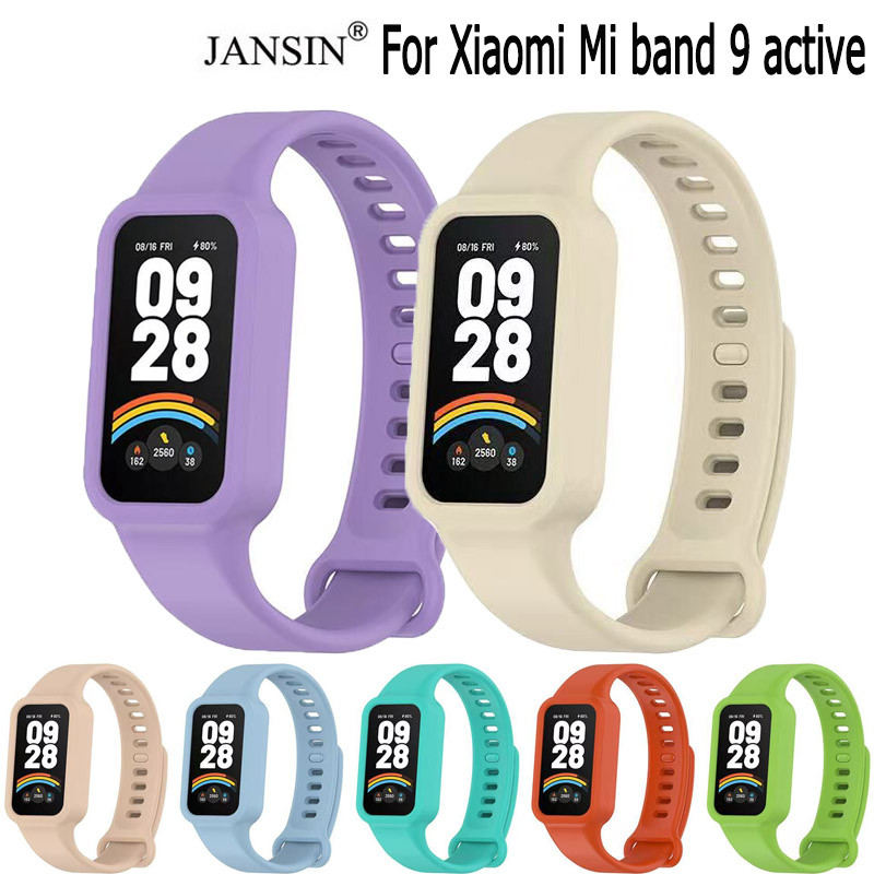 สาย for Xiaomi Mi band 9 active สายนาฬิกาข้อมือซิลิโคน สําหรับ for Xiaomi Smart band 9 active new สาย นาฬิกาสมาร์ท