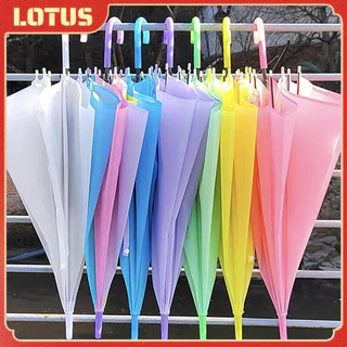 Colorful ร่มยาว พกพาสะดวก ร่มร่ร่มร่มร่มร่มUV ร่มกันฝน หน้าฝน ร่มสีพาสเทล น่ารัก ร่มใสสีรุ้งร่มร่มร่ม