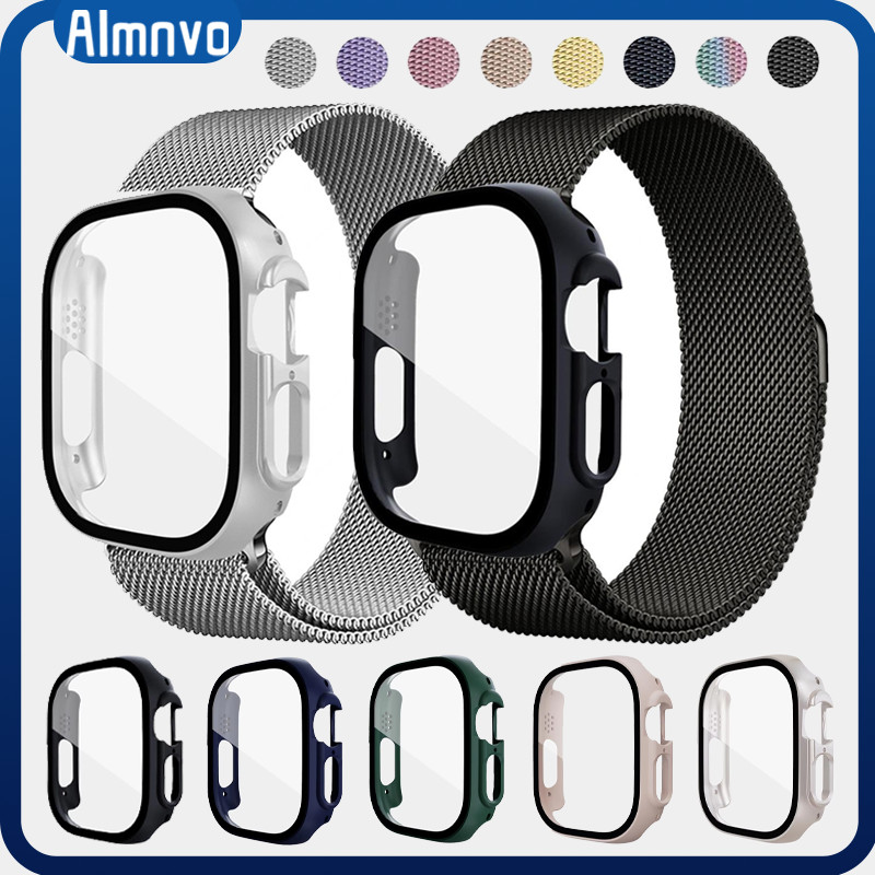 PC Case + Milanese Loop Strap for IWatch Apple Watch Ultra 3 2 SE 3 2 Series 11 10 9 8 7 49/46/45/44