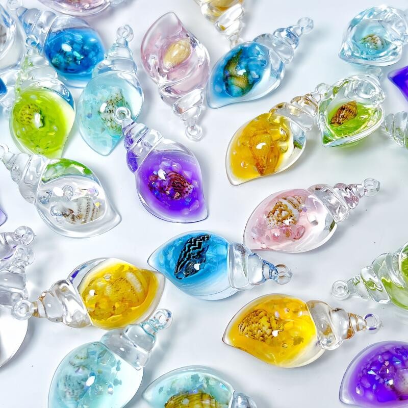 สีส่องสว่างสังข์กลางสังข์ทําเองครีมกาวโทรศัพท์มือถือกระเป๋าโซ่ต่างหูจี้อะคริลิเครื่องประดับอุปกรณ์เสริม