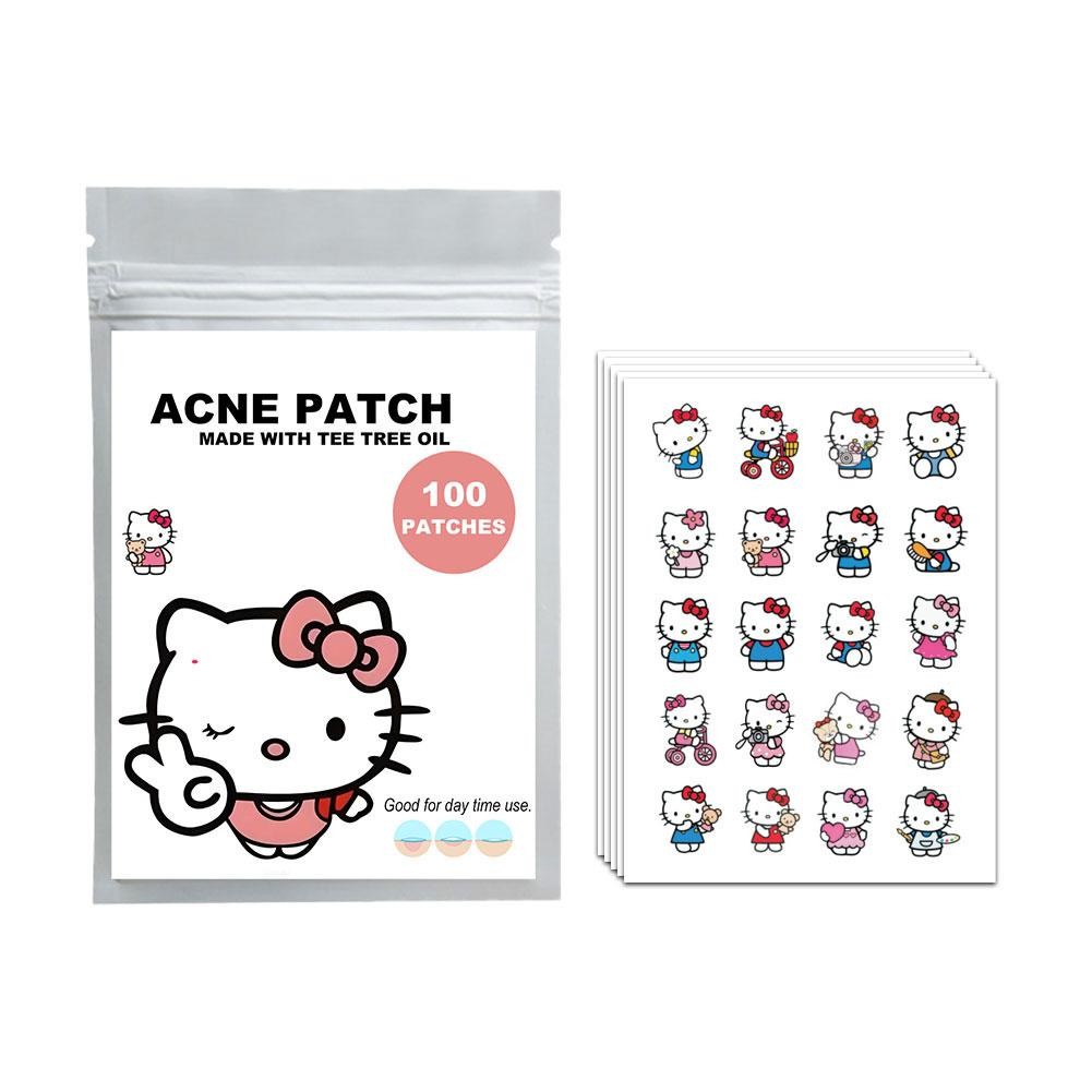 20 ชิ้น/100 ชิ้นแผ่นแปะสิวน่ารักการ์ตูน HelloKitty PE Mild ไม่ระคายเคืองสิวสิวแพทช์