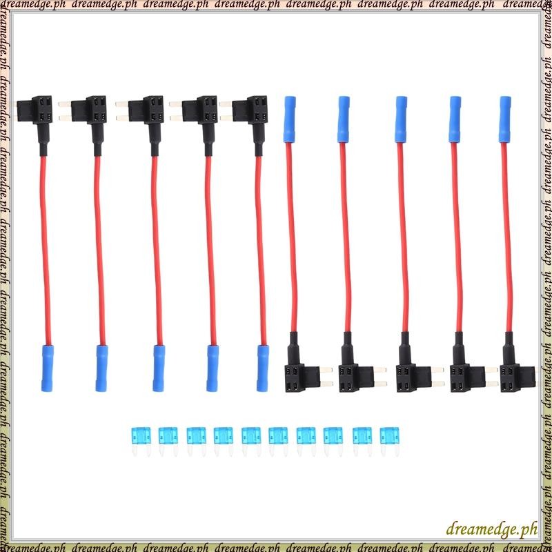 [SKG] 10 แพ็ค - 12V รถฟิวส์ Add-a-cuit TAP อะแดปเตอร์ Mini Blade Fuse Holder