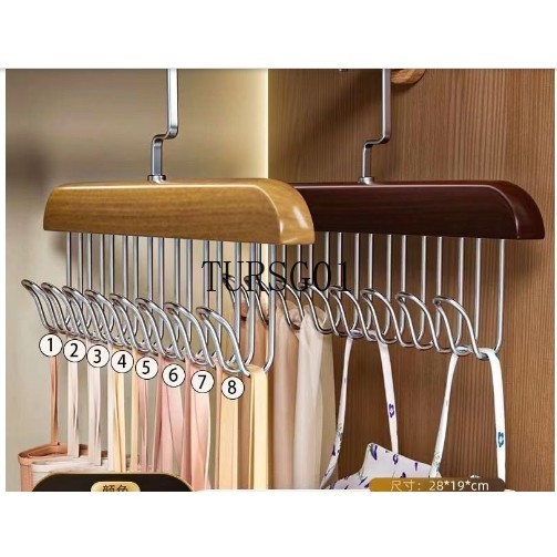 ไม้แขวนผ้าประหยัดพื้นที่ ตะขอไม้พันคอ สำหรับเสื้อผ้าของคุณ