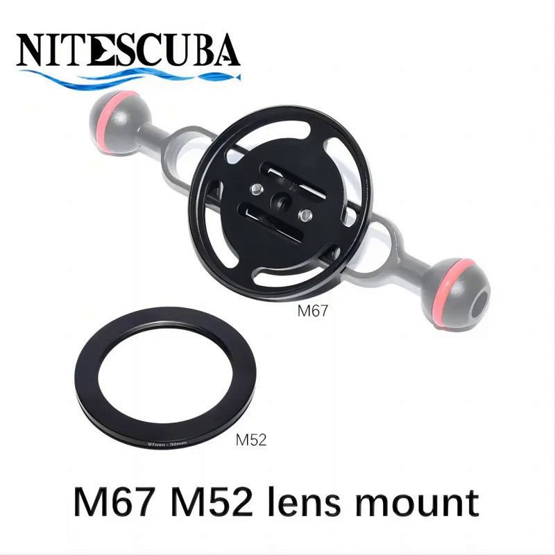 NiteScuba Diving M52 M67 Adapter Mount For 52mm 67mm Thread Lens Holder Quick Release Tg6 Camera Hou