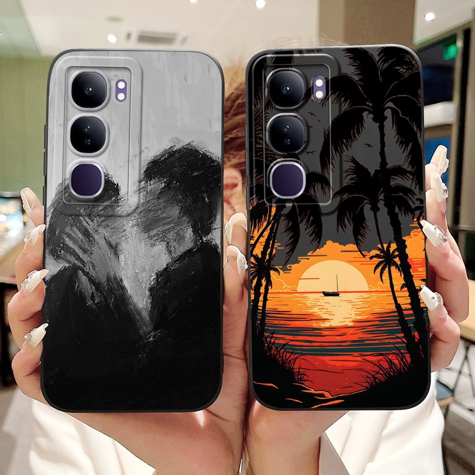 Vivo Y200 (5G) 2024 แฟชั่นเคสโทรศัพท์ลายพระอาทิตย์ตก Vivo Y200 5G เลนส์ซิลิโคนอ่อนนุ่มเคสป้องกัน