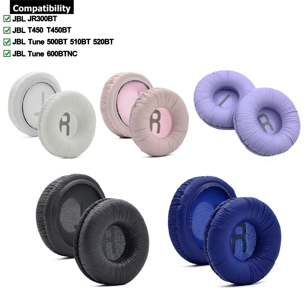 1 คู่แผ่นรองหูฟังเบาะสําหรับ JBL Tune 500BT 510BT 520BT 600BTNC T450 T450BT JR300BT ชุดหูฟังแผ่นรองหูฟังหูฟัง Earmuffs