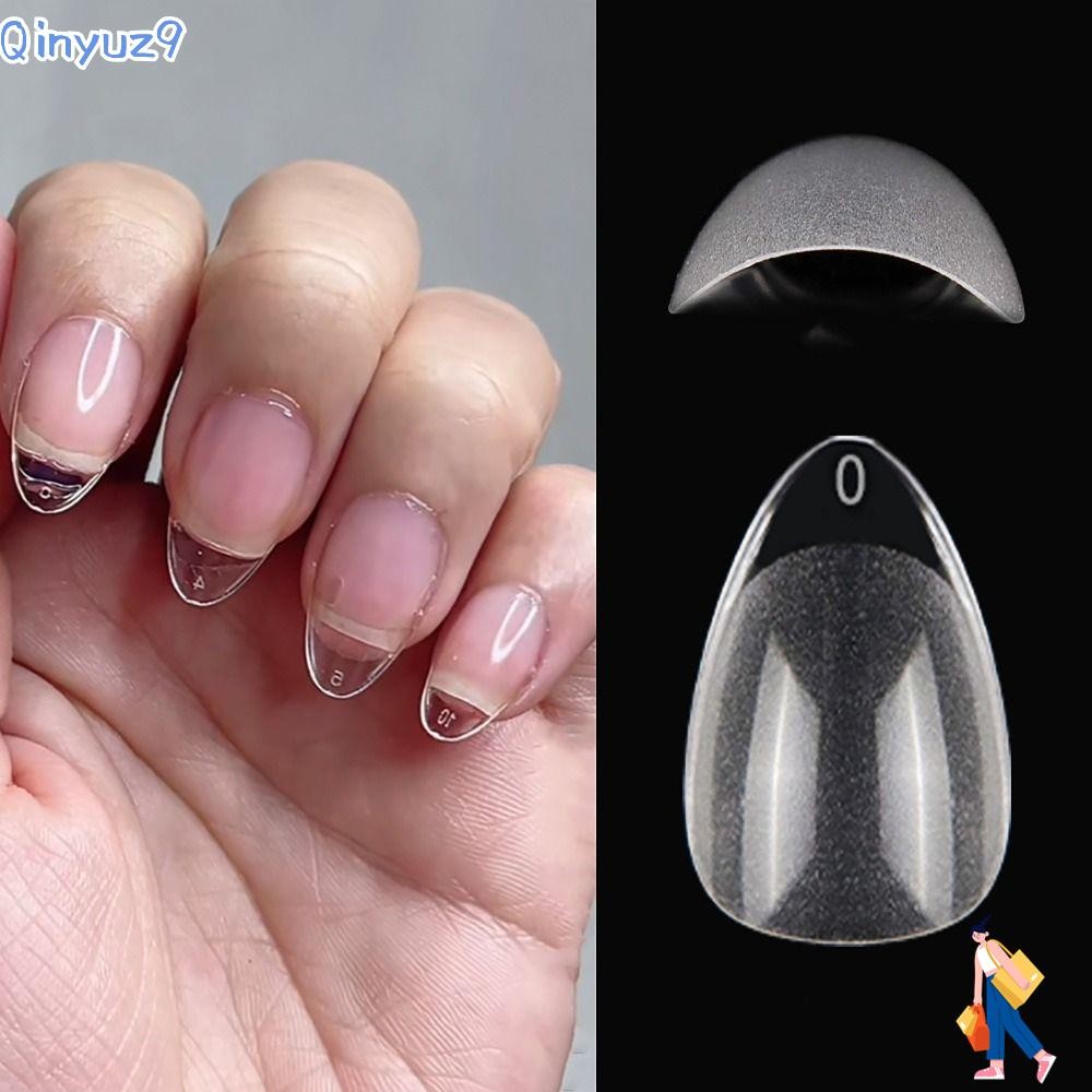 Qinyuz9 120/240/500 ชิ้น/กล่องเล็บปลอมเคล็ดลับ,Pre-shape XXS Gelly เคล็ดลับเล็บ, Professional สั้นพิเศษ Multi-Size Ultra-thin กดบนเล็บขนาดเล็กเตียง