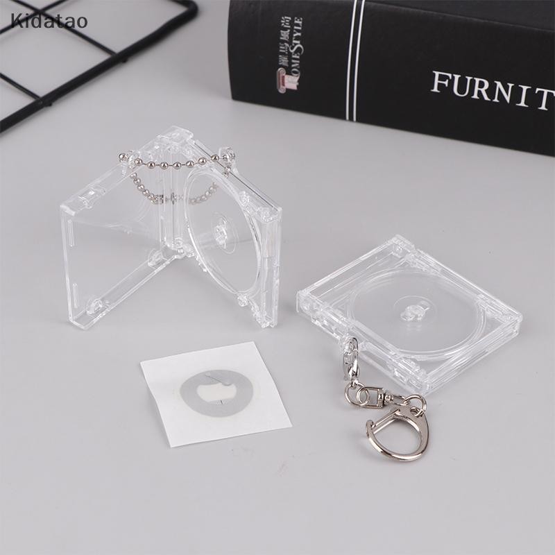 Kidatao 1 PCS อัลบั้มเปล่า CD สําหรับ DIY กระเป๋าเป้สะพายหลังตกแต่งพวงกุญแจจี้ใหม่