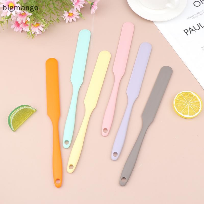 [bigmango] ซิลิโคนยาว Scraper สีครีมยาว Scraper ทําเค้กซิลิโคนไม้พายเครื่องมืออบสําหรับเค้กอุปกรณ์เสริมขนาดเล็กสต็อกใหม่