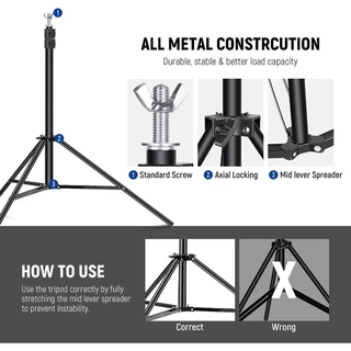 2 x 3 Backdrop & 2m x 2m Heavy Duty Background Stand Backdrop Support System Kit