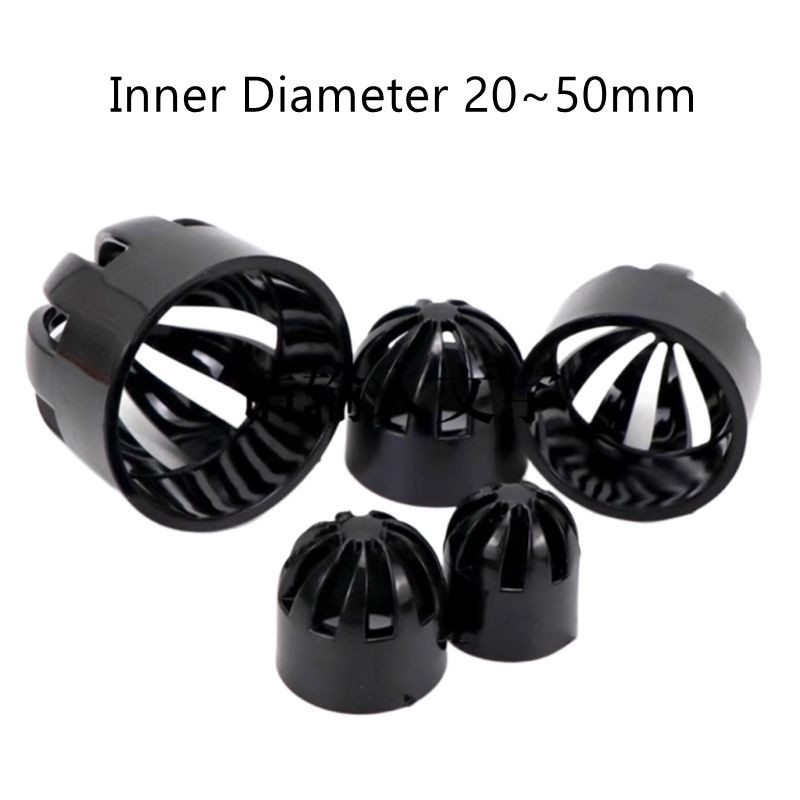 5 ชิ้นสีดํา PVC Breathable หมวก Aquarium ถัง Permeable หน้าจอกรองแยกหน้าจอ PVC ท่อระบายน้ําท่อ Pervious หมวก ราคา ถูกที่สุด ดีลบีเคเค