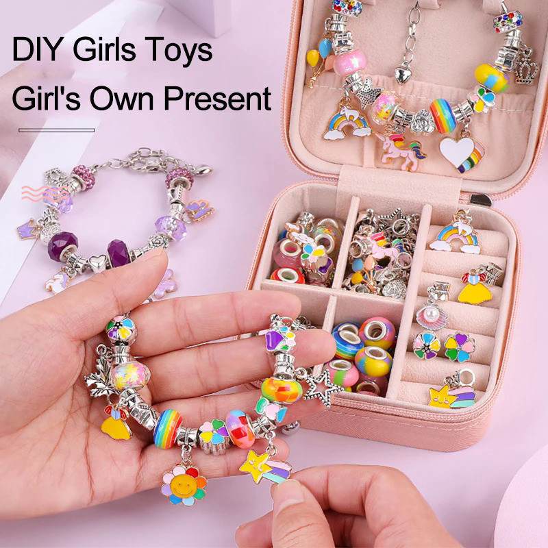 Children DIY Handmade Toy Girl 6-13 Years Old Bracelet Handmade Beaded Diy Material Wear Bead Neckla