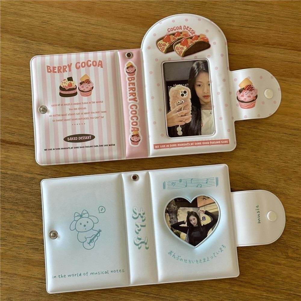 อัลบั้มการ์ด TRANSQUILLITY, PVC สไตล์ญี่ปุ่น Photocard Binder น่ารักพร้อมหน้าภายใน 16 หน้า Mini 3 นิ้วการ์ดไอดอลรวบรวมหนังสือ