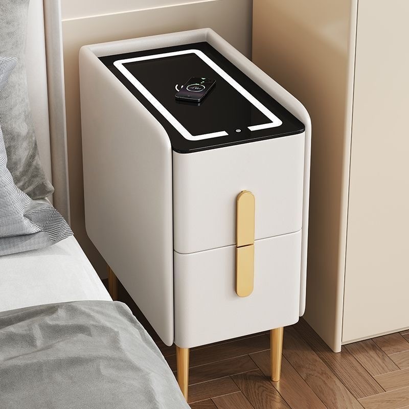 พร้อมส่ง โต๊ะข้างเตียง ตกแต่งห้องนอน เรียบง่าย ทันสมัย มัลติฟังก์ชั่น พร้อมโคมไฟ3สี ขนาด25/30/40CM