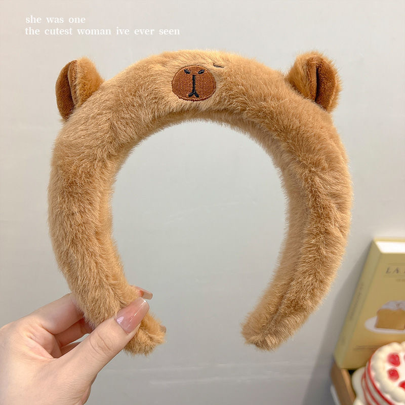 Plus Plush Kapibara ที่คาดผมการ์ตูน Capybara ที่คาดผมสาว Photo เครื่องประดับผม - รูปที่ 6