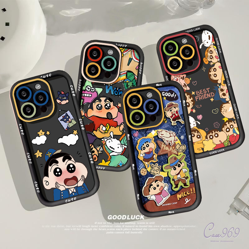 การ์ตูนแฟชั่นน่ารัก เคส ชินจัง เคส Vivo Y16 Y21 Y15 Y20 Y17s Y35 Y02 Y27s Y27 V29 Y12 Y36 V27 Y30 Y11 Y91 V25 Y17
