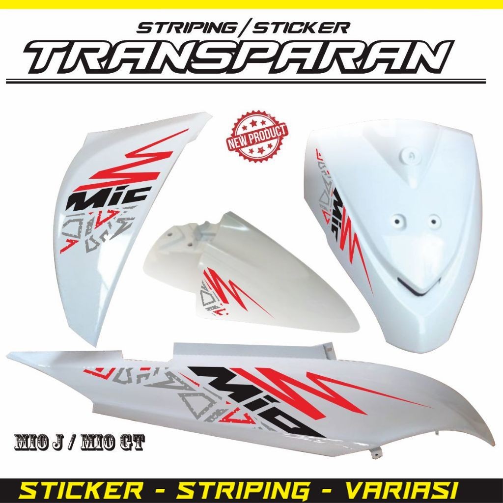 สติ๊กเกอร์ / สติ๊กเกอร์ MIO GT STRIPING MIO J 115 UV TRANSFER / สติ๊กเกอร์มอเตอร์ไซค์ MIO J TRANSPAR