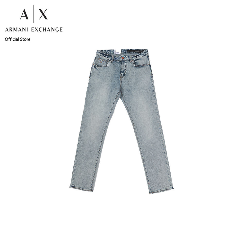 AX Armani Exchange กางเกงยีนส์ผู้ชาย รุ่น AX 3DZJ13 Z1XLZ25EU - สีฟ้า