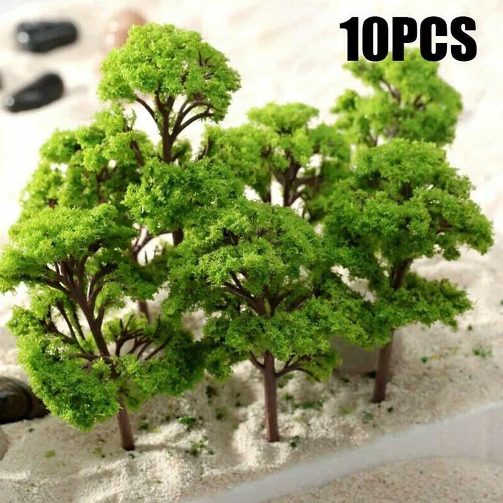 Model Trees Artificial Mini Decoration Supplies 10pcs Railroad Layout Scale Diorama Landscape Garden