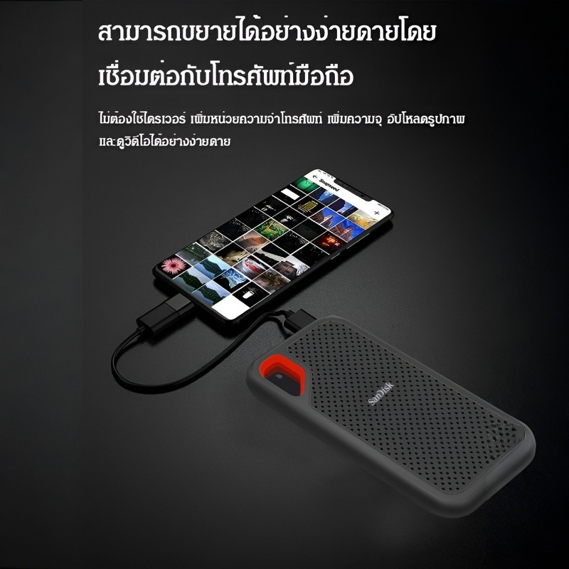 ✨กันน้ำ/กันกระแทกและป้องกันการตก✨เอสเอสดีแบบพกพาความจุขนาดใหญ่ไดรฟ์ความเร็วสูง/แท้ฮาร์ดไดรฟ์มือถือแข็งความเร็วสูง/64GB - รูปที่ 2