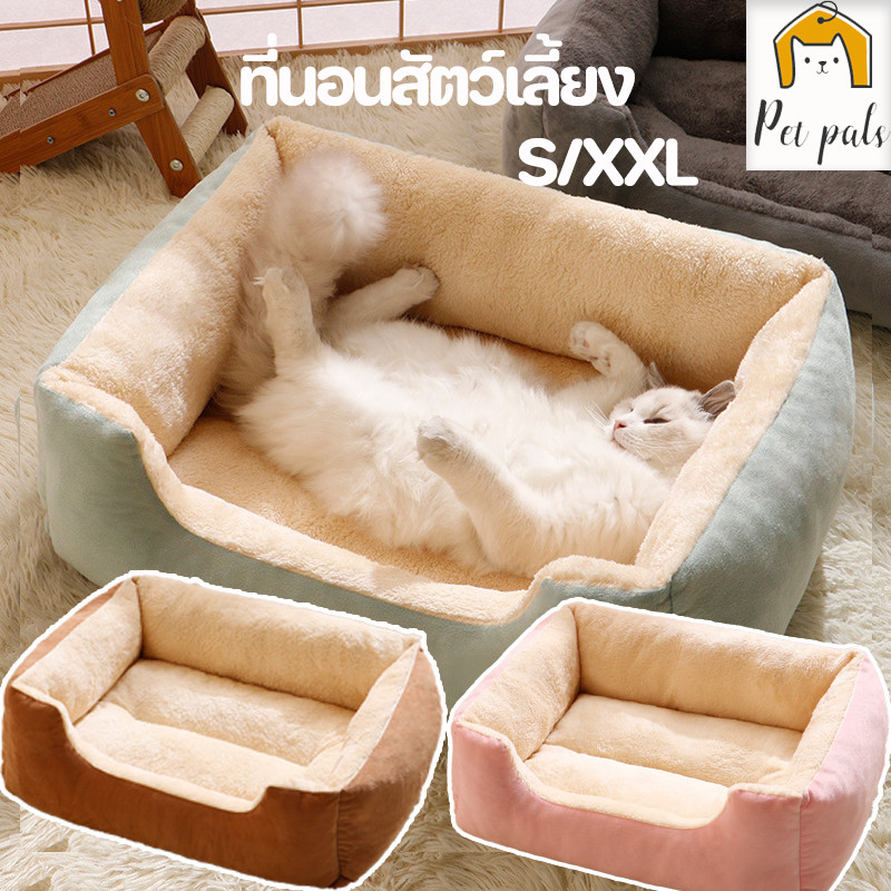 😸🐶ที่นอนสัตว์เลี้ยง เบาะนอนที่นอน เตียงสุนัขสัตว์เลี้ยง ด้านล่างไม่ลื่น นุ่มสบาย S/XXL