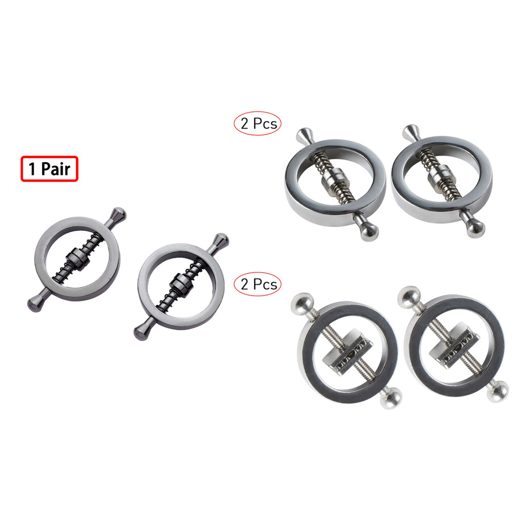 Kvysinly 2 ชิ้น Non-Piercings หัวนมโล่แหวนวงกลม Clamps เล็บแผ่น Breast Clamps ภายใน Spike บน Body