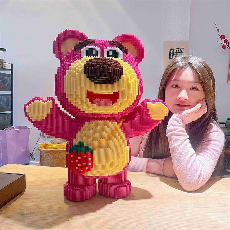 ขนาดใหญ่ บล็อกตัวต่อ บล็อกอาคาร3D บล็อกตัวต่อเลโก้ ของเล่นเด็ก ขวัญวันเกิด ของขวั