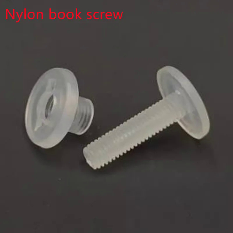 20 sets M5*8/10/12/15  large flat nylon plastic Chicago Screws Nails Studs Snap Rivets For Photo Alb