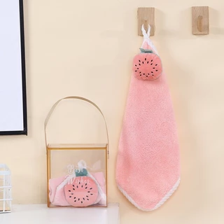 ผ้าเช็ดมือแบบเเขวน ในครัว ในห้องน้ำ 30x30cmผ้าขนหนู ไมโครไฟเบอร์ แบบนิ่ม ลายการ์ตูนสัตว์ สําหรับห้องครัว ห้องน้ํา 1 ชิ้น