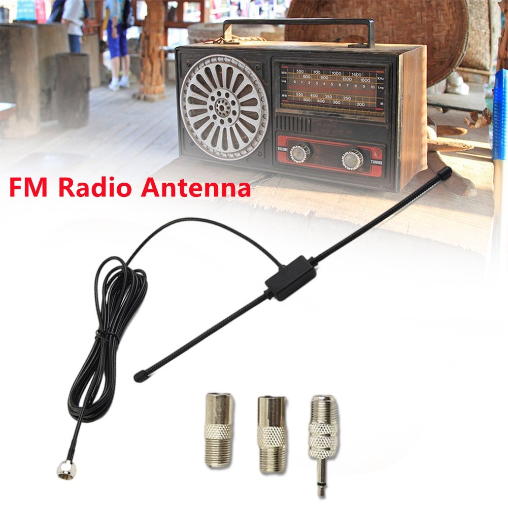 DAB FM-Radio Antenna FM-Dipole Aerial Audio Plug Connector For Stereo Receiver