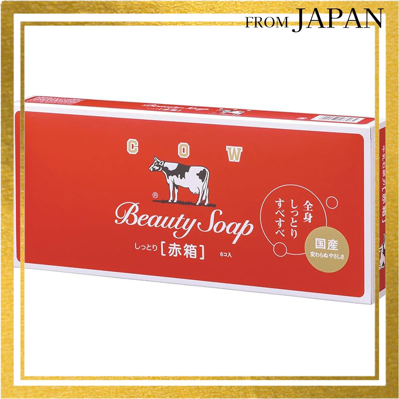 Cow Brand Milk Soap Red Box 90 grams × 6 piecesDirect from Japan
