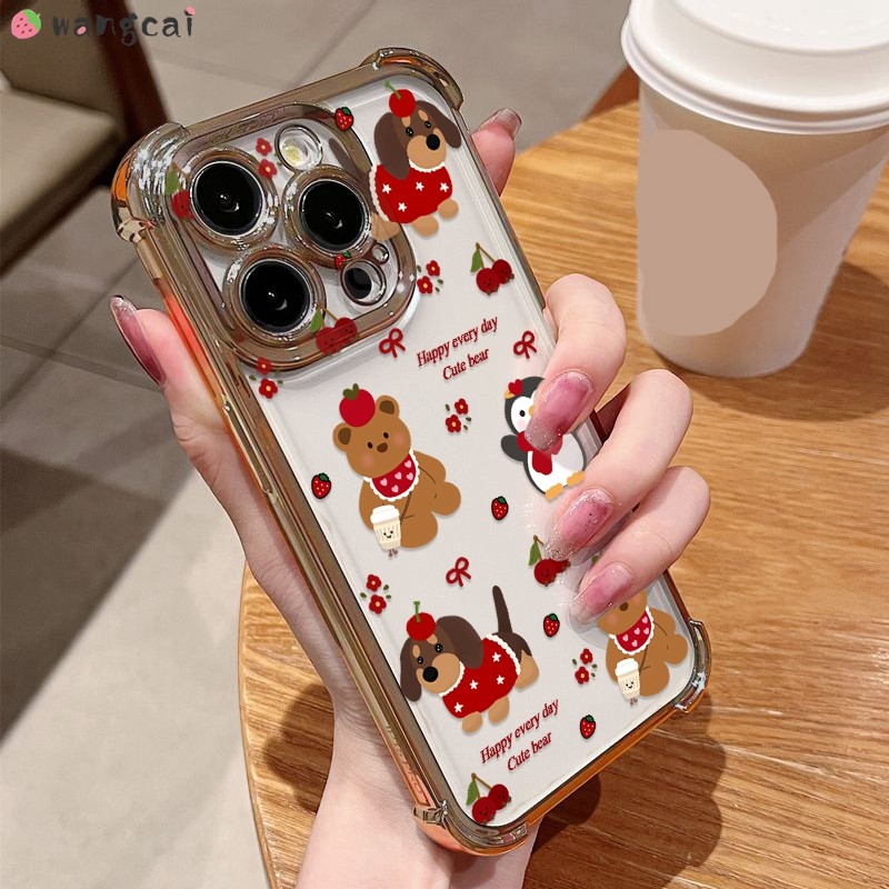 สําหรับ Vivo Y28s Y27 Y27s Y19 Y19s Y18 Y18e Y17 Y17s Y16 Y15 Y12 Y12s Y12a เคสโทรศัพท์ Jellycat Bear Dachshund สุนัขสตรอเบอร์รี่ปกหลังกรณีการ์ตูนเพนกวินเชอร์รี่น่ารักการ์ตูนเชอร์รี่กรณีการ์ตูนกรณีเชอร์รี่เพนกวินกรณี