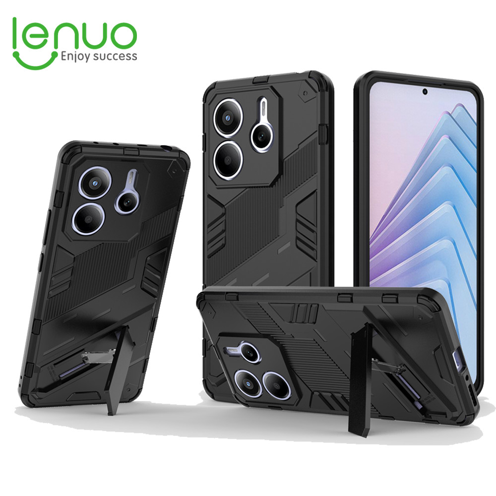 Lenuo พร้อมขาตั้งเคสโทรศัพท์สําหรับ Xiaomi Redmi Note 14 13 Pro+ Pro Plus 5G 4G Case ผู้ถือ Hard ปลอกกันกระแทกป้องกันกล้องป้องกัน antidrop ฝาครอบ