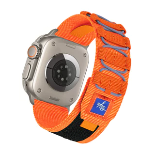 ไนลอนห้าห่วงวงสําหรับ Apple Watch Series 2/4/5/6/7/8/9 ขนาด 41/42/44/45/46/49 มม. พร้อมสายกีฬาสํารอง