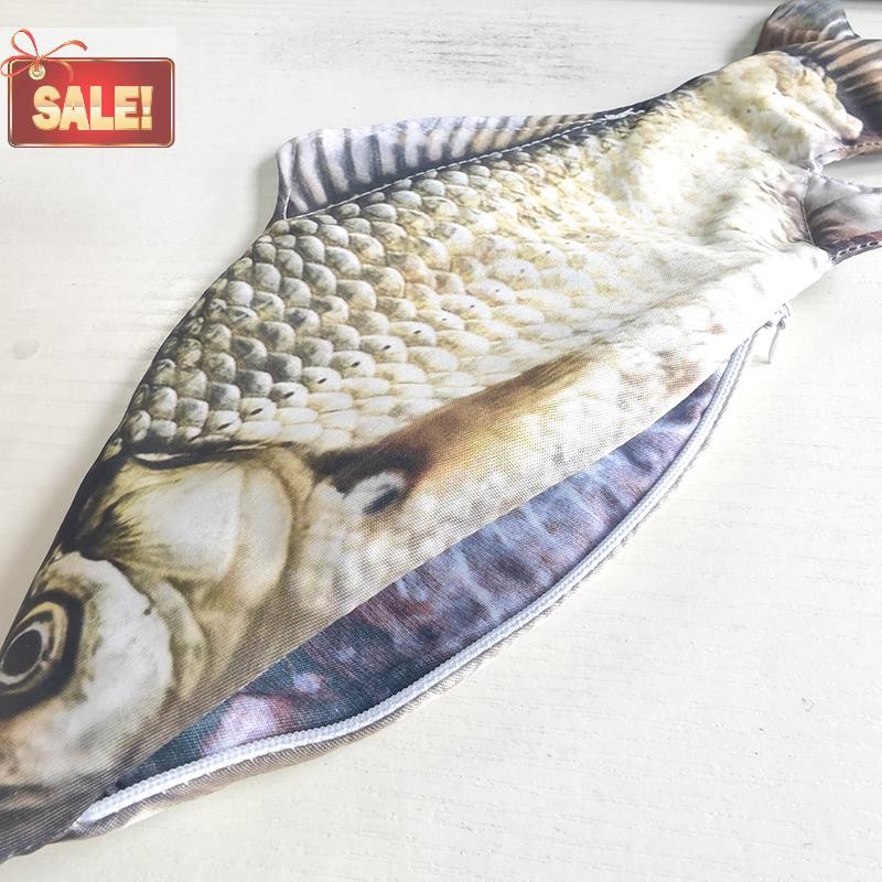 Bl Crucian ปลาคาร์พปากกากระเป๋าที่สมจริงรูปปลา Make-up กระเป๋าปากกาดินสอซิป Back To School กระเป๋าดินสอกระเป๋าดินสอ A - รูปที่ 5