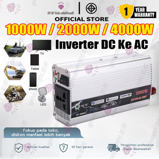 Power Inverter 220W 500W 1000W 2000W 4000W Inverter DC 12V to AC 220V 500 watt Pengubah Arus DC ke AC Solar Power Aki listrik Serbaguna Daya Besaar