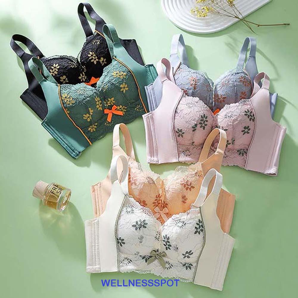 Wellnessspot ไร้สายลึก V ชุดชั้นใน, รวบรวมหน้าอกกันกระแทก Brassiere สําหรับผู้หญิง, สบาย Anti-sagging กระชับไม่มีร่องรอย Push Up ชุดชั้นในสาว