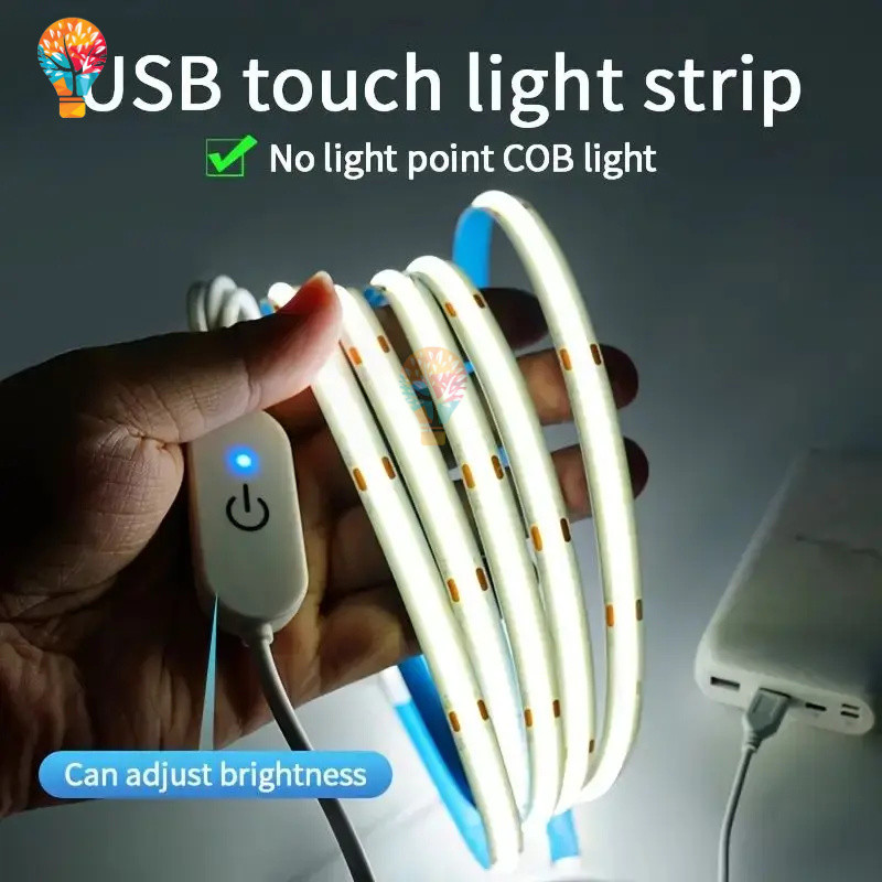 LED ซังแถบแสงสัมผัสหรี่ยืดหยุ่นไดโอดเทป5โวลต์ USB เชิงเส้นแสงในร่มโคมไฟห้อง DIY ทีวีกระจกแสงไฟตกแต่งผนัง