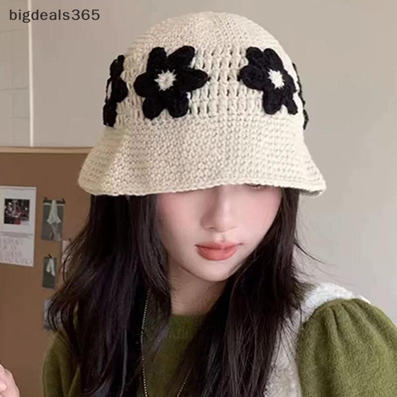 [bigdeals365] แฟชั่นใหม่อบอุ่นแฮนด์เมดแฮนด์เมดถักสีทึบหมวกขนสัตว์ชาวประมงฤดูหนาวหุ้นใหม่