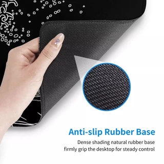 แผ่นรองเมาส์ ขนาด Mouse pad แผ่นรองเมาส์แบบสปีด รูปแบบคลื่น แผ่นรองเมาส์ สีดำล้วน ขนาดใหญ่ วางเต็มโต๊ะ จัมโบ้ ขนาด