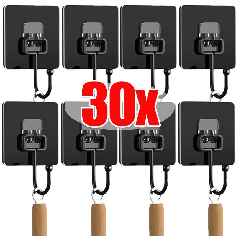 5/10/20/30 ชิ้น Strong Self กาว Punch-ฟรี Hooks-บ้านผ้าเช็ดตัวกระเป๋าแขวนผู้ถือ