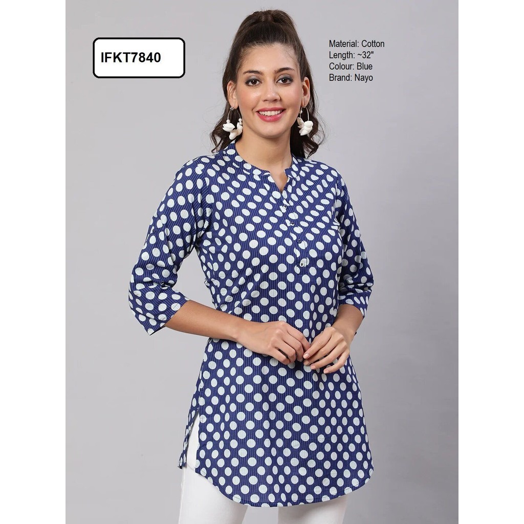 [Size M] Nayo Brand Ethnic Design Ladies Short Kurti Blouse/Short Top