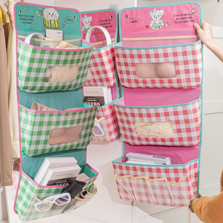 เก็บกระเป๋าแขวน ประเภทแขวนผนัง ถุงเก็บชุดชั้นใน กระเป๋าแขวน พับเก็บได้ อเนกประสงค์ การระบายอากาศ