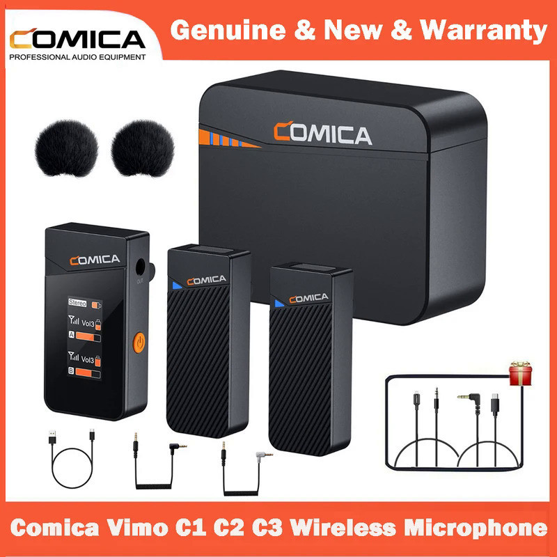 Comica Vimo C C3 C2 C1 2.4G Wireless Lavalier Microphone for Smartphone Camera Vlogging Streaming Yo