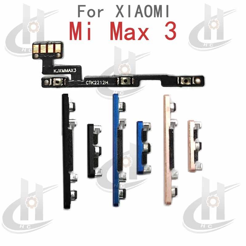 สําหรับ Xiaomi Mi Max 3 Power volume ปุ่มด้านข้าง Flex Cable Keys ปุ่มปิดปุ่มปรับระดับเสียงขึ้นและลงด้านข้างอะไหล่ทดแทน