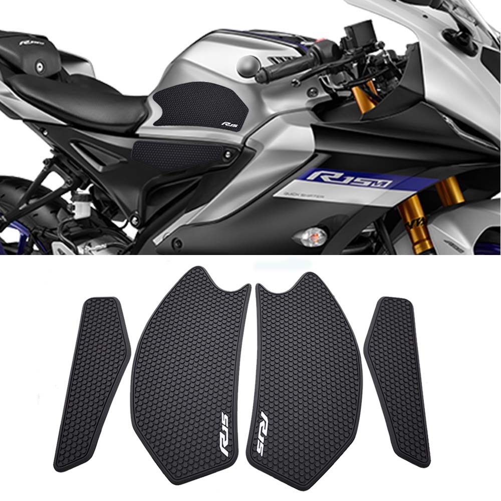 รถจักรยานยนต์ถัง Pad Protector สําหรับ YZF-R15 R15 V4 R15M สติกเกอร์รูปลอกแก๊สเข่า Grip R15 V4 R15M 