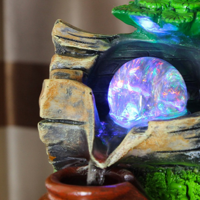 น้ำตกตั้งโต๊ะ เสริมฮวงจุ้ย เสริมโชคลาภเงินทองไหลมาเทมา วัสดุงานเรซิน ตกแต่งบ้าน - รูปที่ 6