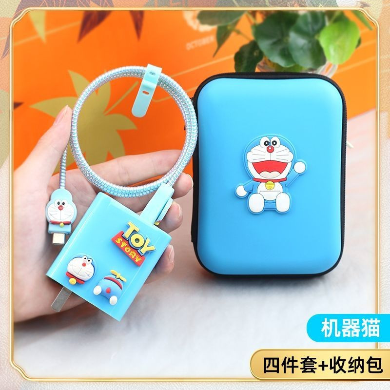 VIVO V50 Charger Protector 90W Charger พร้อมกระเป๋าเก็บสายทนทาน USB Type C Winder สายการ์ตูนที่มีสีสันเชือกไขลาน Anti-Break แขนป้องกัน - รูปที่ 3