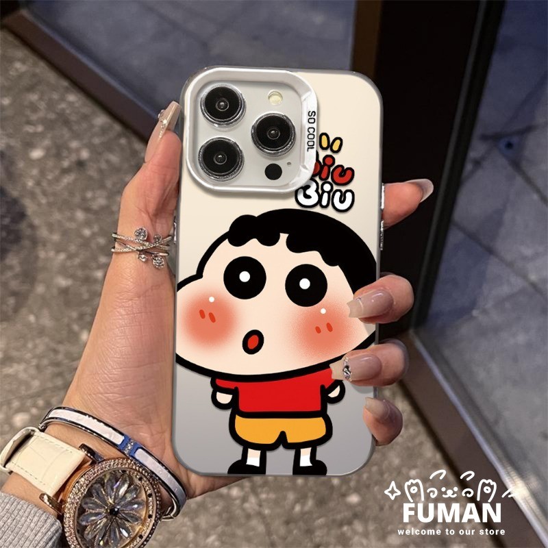 น่ารักเครยอนชินจังปลอกสําหรับXiaomi Poco F7 Ultra X7 X6 X5 Pro X3 NFC X2 M6 M5 M5s M4 F6 F5 Pro F4 GT 5G 4G Mattฝาครอบเลนส์ป้องกันAnti-Fallเคสโทรศัพท์